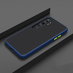 Funda Bumper Silicona y Plastico Mate Carcasa D01 para Xiaomi Mi Note 10 Pro Azul