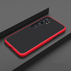 Funda Bumper Silicona y Plastico Mate Carcasa D01 para Xiaomi Mi Note 10 Pro Rojo