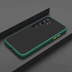 Funda Bumper Silicona y Plastico Mate Carcasa D01 para Xiaomi Mi Note 10 Verde