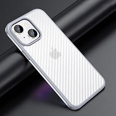 Funda Bumper Silicona y Plastico Mate Carcasa LD1 para Apple iPhone 14 Plus Plata