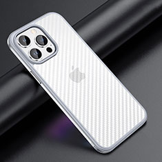 Funda Bumper Silicona y Plastico Mate Carcasa LD1 para Apple iPhone 14 Pro Plata