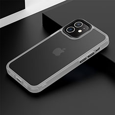 Funda Bumper Silicona y Plastico Mate Carcasa N01 para Apple iPhone 12 Mini Blanco
