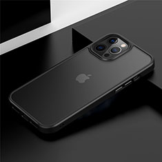 Funda Bumper Silicona y Plastico Mate Carcasa N01 para Apple iPhone 12 Pro Max Negro