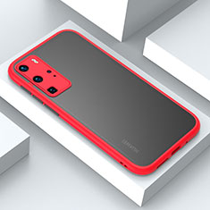 Funda Bumper Silicona y Plastico Mate Carcasa N02 para Huawei P40 Pro Rojo