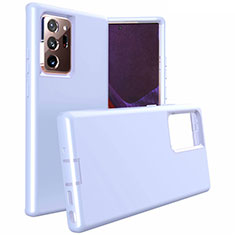 Funda Bumper Silicona y Plastico Mate Carcasa N02 para Samsung Galaxy Note 20 Ultra 5G Purpura Claro