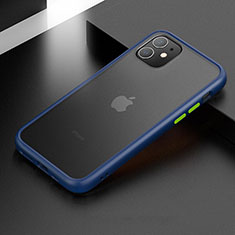 Funda Bumper Silicona y Plastico Mate Carcasa para Apple iPhone 11 Azul