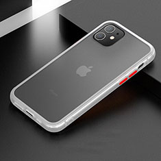 Funda Bumper Silicona y Plastico Mate Carcasa para Apple iPhone 11 Blanco