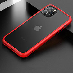 Funda Bumper Silicona y Plastico Mate Carcasa para Apple iPhone 11 Pro Max Rojo