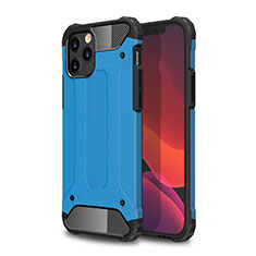 Funda Bumper Silicona y Plastico Mate Carcasa para Apple iPhone 12 Max Azul Cielo