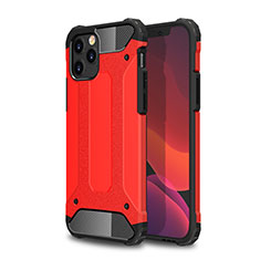 Funda Bumper Silicona y Plastico Mate Carcasa para Apple iPhone 12 Max Rojo