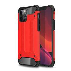 Funda Bumper Silicona y Plastico Mate Carcasa para Apple iPhone 12 Pro Max Rojo