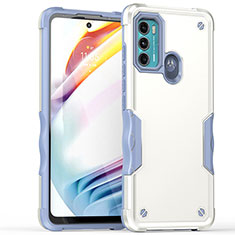 Funda Bumper Silicona y Plastico Mate Carcasa para Motorola Moto Edge 20 Lite 5G Blanco