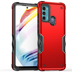 Funda Bumper Silicona y Plastico Mate Carcasa para Motorola Moto Edge 20 Lite 5G Rojo