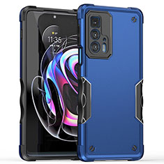 Funda Bumper Silicona y Plastico Mate Carcasa para Motorola Moto Edge S Pro 5G Azul