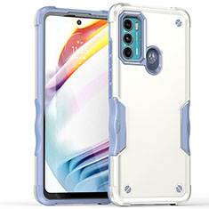 Funda Bumper Silicona y Plastico Mate Carcasa para Motorola Moto G60 Blanco