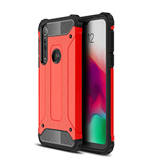 Funda Bumper Silicona y Plastico Mate Carcasa para Motorola Moto G8 Play Rojo
