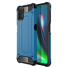 Funda Bumper Silicona y Plastico Mate Carcasa para Motorola Moto G9 Plus Azul Cielo