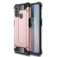 Funda Bumper Silicona y Plastico Mate Carcasa para OnePlus Nord N100 Oro Rosa