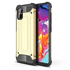 Funda Bumper Silicona y Plastico Mate Carcasa para Samsung Galaxy A51 4G Oro