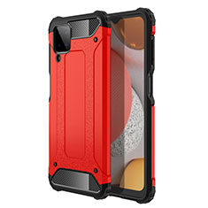 Funda Bumper Silicona y Plastico Mate Carcasa para Samsung Galaxy M12 Rojo