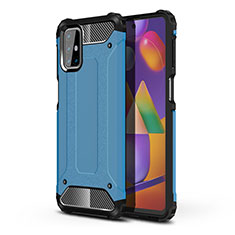 Funda Bumper Silicona y Plastico Mate Carcasa para Samsung Galaxy M31s Azul Cielo
