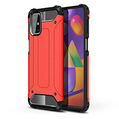 Funda Bumper Silicona y Plastico Mate Carcasa para Samsung Galaxy M31s Rojo