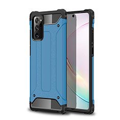 Funda Bumper Silicona y Plastico Mate Carcasa para Samsung Galaxy Note 20 5G Azul Cielo