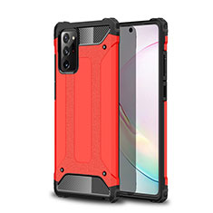 Funda Bumper Silicona y Plastico Mate Carcasa para Samsung Galaxy Note 20 Ultra 5G Rojo