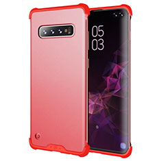 Funda Bumper Silicona y Plastico Mate Carcasa para Samsung Galaxy S10 Plus Rojo