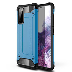 Funda Bumper Silicona y Plastico Mate Carcasa para Samsung Galaxy S20 FE 5G Azul Cielo