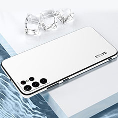 Funda Bumper Silicona y Plastico Mate Carcasa para Samsung Galaxy S23 Ultra 5G Blanco