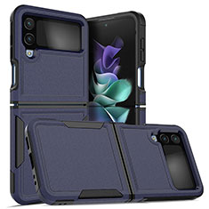 Funda Bumper Silicona y Plastico Mate Carcasa para Samsung Galaxy Z Flip4 5G Azul