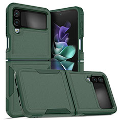 Funda Bumper Silicona y Plastico Mate Carcasa para Samsung Galaxy Z Flip4 5G Verde