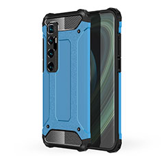Funda Bumper Silicona y Plastico Mate Carcasa para Xiaomi Mi 10 Ultra Azul Cielo