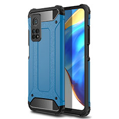 Funda Bumper Silicona y Plastico Mate Carcasa para Xiaomi Mi 10T 5G Azul Cielo