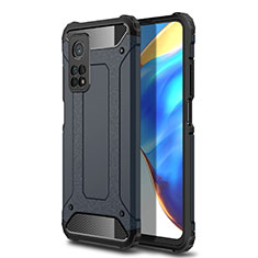 Funda Bumper Silicona y Plastico Mate Carcasa para Xiaomi Mi 10T Pro 5G Azul Real