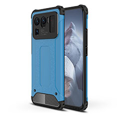 Funda Bumper Silicona y Plastico Mate Carcasa para Xiaomi Mi 11 Ultra 5G Azul Cielo