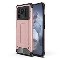 Funda Bumper Silicona y Plastico Mate Carcasa para Xiaomi Mi 11 Ultra 5G Oro Rosa