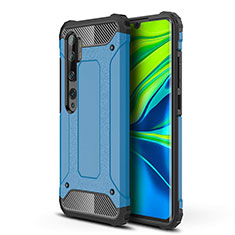 Funda Bumper Silicona y Plastico Mate Carcasa para Xiaomi Mi Note 10 Pro Azul