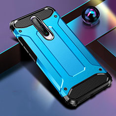 Funda Bumper Silicona y Plastico Mate Carcasa para Xiaomi Poco X2 Azul Cielo