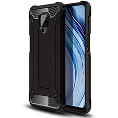 Funda Bumper Silicona y Plastico Mate Carcasa para Xiaomi Redmi Note 9 Pro Max Negro