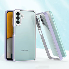 Funda Bumper Silicona y Plastico Mate Carcasa QW1 para Samsung Galaxy A04s Purpura Claro