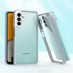 Funda Bumper Silicona y Plastico Mate Carcasa QW1 para Samsung Galaxy A13 5G Gris Lavanda