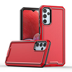 Funda Bumper Silicona y Plastico Mate Carcasa QW1 para Samsung Galaxy A14 5G Rojo