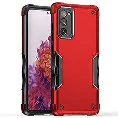 Funda Bumper Silicona y Plastico Mate Carcasa QW1 para Samsung Galaxy S20 FE (2022) 5G Rojo