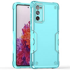 Funda Bumper Silicona y Plastico Mate Carcasa QW1 para Samsung Galaxy S20 FE 5G Azul Claro