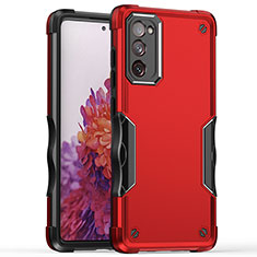 Funda Bumper Silicona y Plastico Mate Carcasa QW1 para Samsung Galaxy S20 Lite 5G Rojo