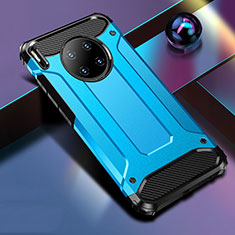 Funda Bumper Silicona y Plastico Mate Carcasa R01 para Huawei Mate 30 Pro Azul