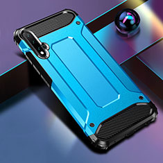Funda Bumper Silicona y Plastico Mate Carcasa R01 para Huawei Nova 5 Azul Cielo