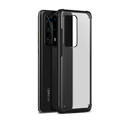 Funda Bumper Silicona y Plastico Mate Carcasa R01 para Huawei P40 Pro+ Plus Negro